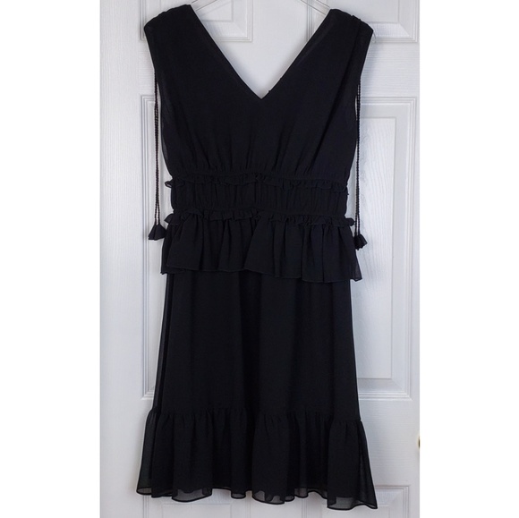 NWT Gibson Latimer ruffle waist vneck Button dress - Picture 3 of 8